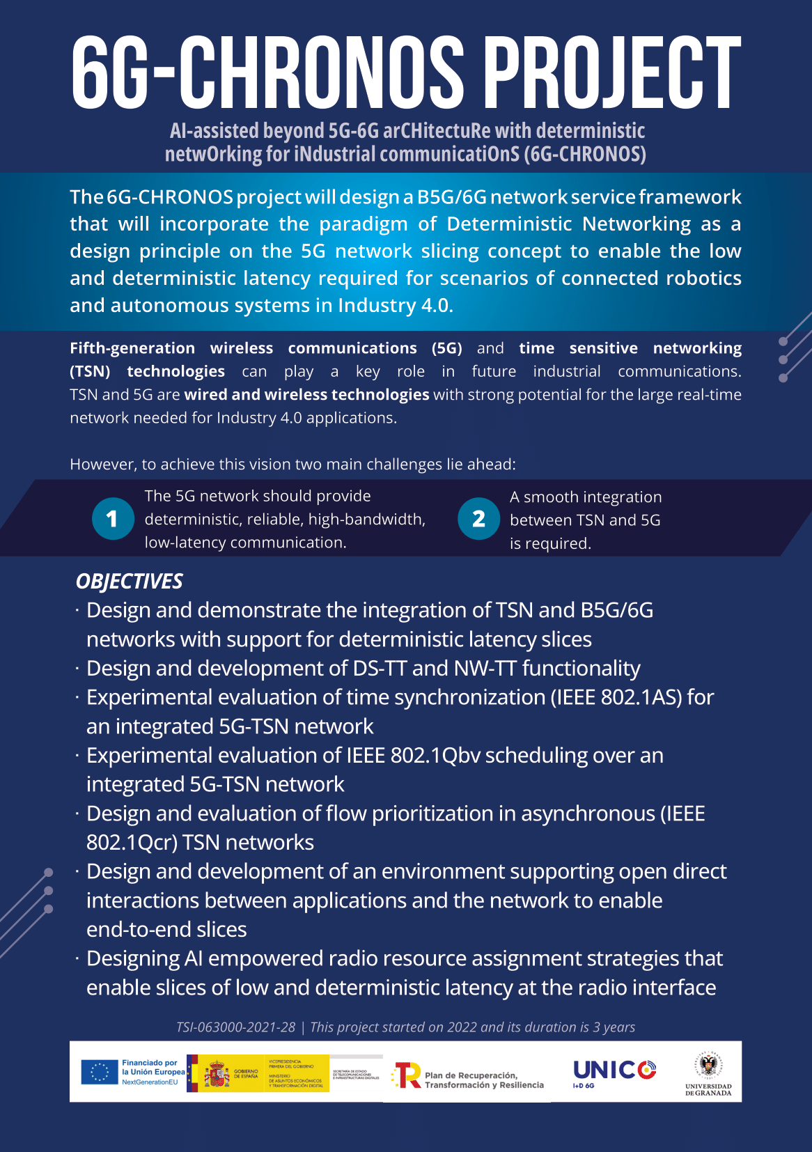 6G-CHRONOS brochure, front side